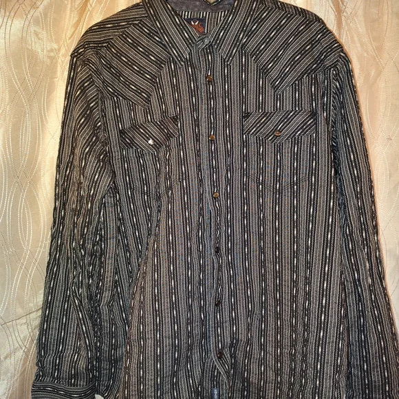 Moonshine Spirit Mens Western Pearl Snap Button Up Shirt. XL - Picture 2 of 6